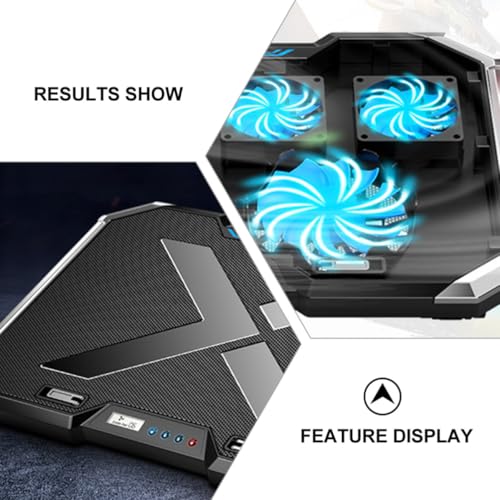 GANAZONO Gaming Laptop Cooling Pad with RGB LED Fan, Touch Control, Alloy Material, 7-Angle Adjustable Stand, Large Quiet Fan for Enhanced Cooling Effect