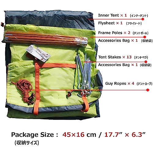 Azarxis 1 2 3 Person 3 Season Tent for Camping Backpacking Hiking Easy Set Up Waterproof Lightweight Professional Double Layer Aluminum Rod & Carry Bag - color: #1 Blue - 2 Person - 4 Season