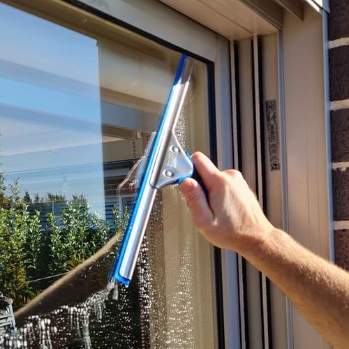 EnduroShield Professional Window Squeegee - 10 & 14 Inch Blades | Premium Silicone Blades | Streak-Free Results | Ergonomic Handle | Professional Grade - size: Single: Professional Squeegee