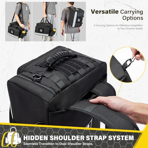 Golkcurx Patrol Bag Law Enforcementt, Front Seat Organizer | Police Gear Bag, Car Organizer for Vehicle Passenger Seat, MOLLE System & Cup Holders