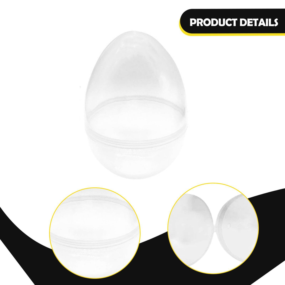 MsaHeuto 20x Clear Fillable Easter Eggs Party Favors Easter Basket Stuffers Fillers for