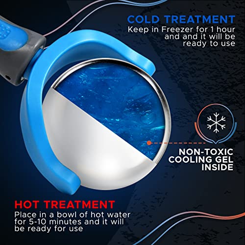 Cold Massage Roller Ball | Cold Therapy | Ice Roller Ball with Handle | cryo Stick | Relieve Muscle Pain (Blue) - color: Blue