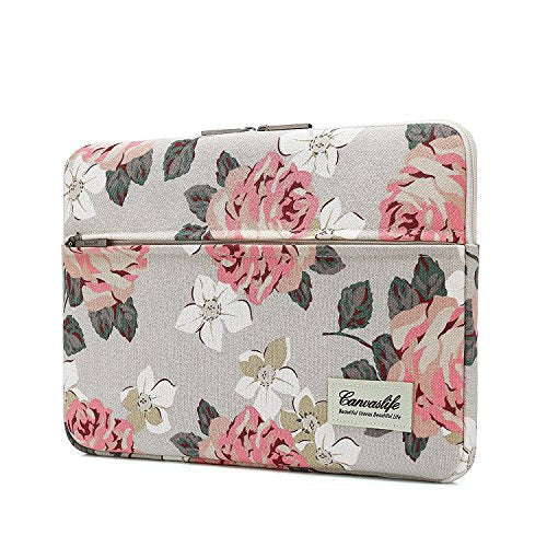 Canvaslife Pink Rose Patten Laptop Sleeve 14 inch 14.0 inch Laptop case Bag - color: Pink Rose, size: 14 inch / 14.0 inch