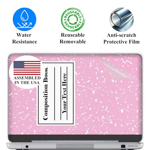 Custom Design Personalized Laptop Skin Sticker Cover Art Decal, Customize with Your Name or Text (12 Inch, Composition Book) - color: 3622, size: 12 Inch