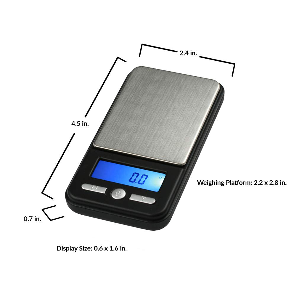 American Weigh Scales Digital Pocket Scale AC Series 650g x 0.1g | High Precision 0.1g Accuracy Mini Gram Scale for Kitchen, Lab, Jewelry, Coin Scale, Small Digital Gram Scale Portable Travel Scale