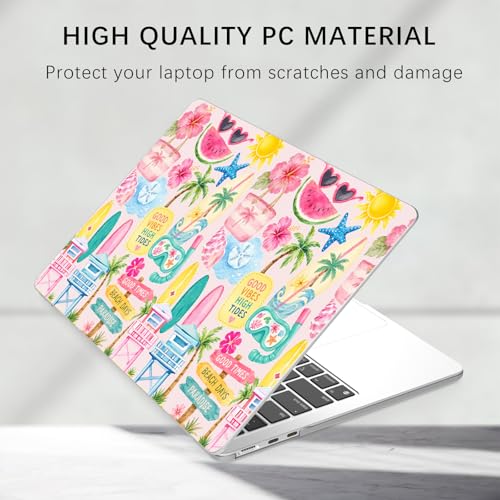 Compatible with MacBook Air 13 inch Case M5-M2 Sea Beach Palm Tree | M5 M4 M3 M2 2026-2022 A3449 A3240 A3113 A2681 Release | Cute Protective Hard Shell Matte Cover for MacBook Air 13.6 inch - color: Beach A, size: MacBook Air 13.6 inch M5 M4 M3 M2