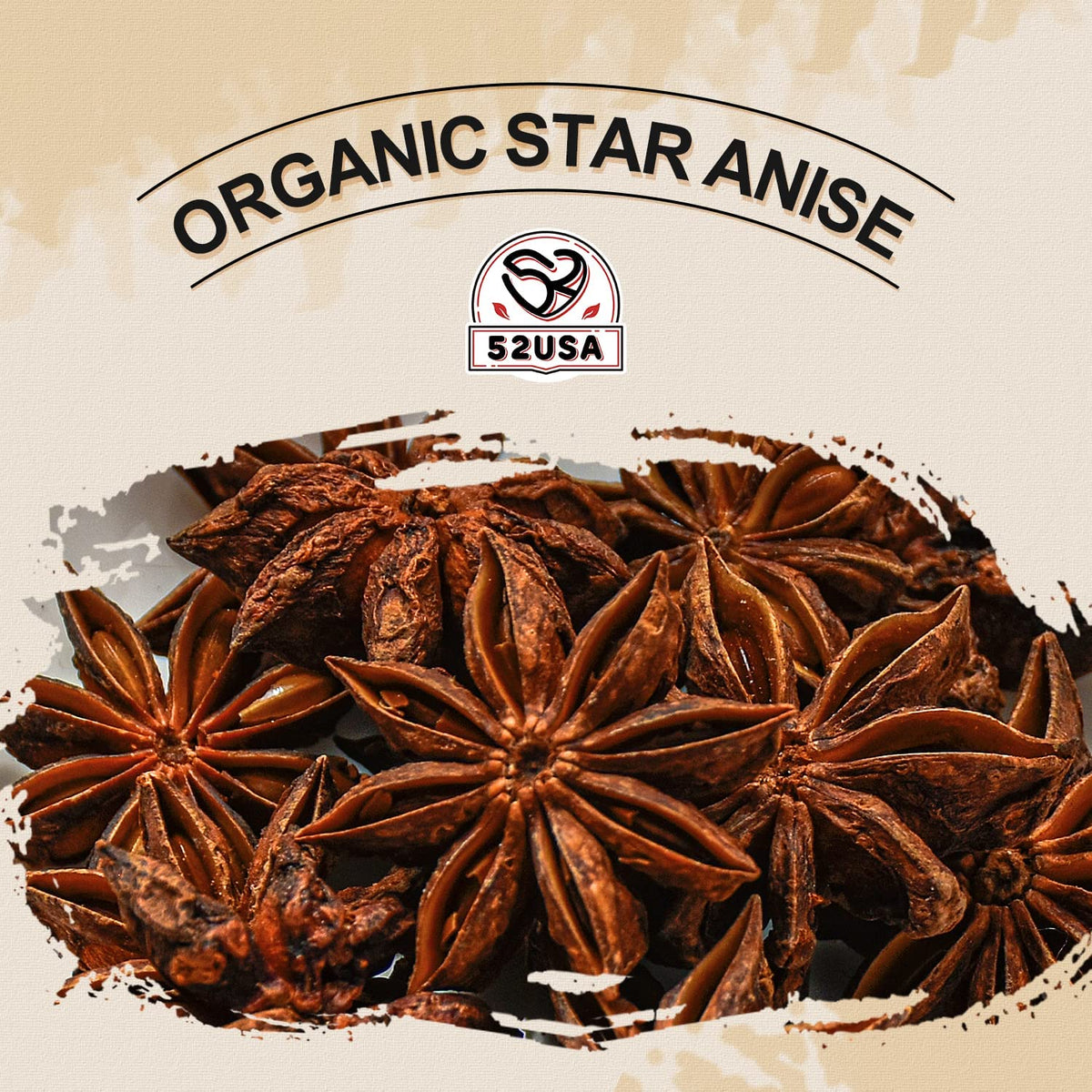 52USA Organic Star Anise, 16 Ounce, NON-GMO Verified Chinese Whole Star Anise Pods