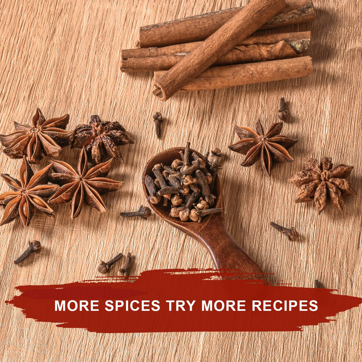 52USA Cinnamon Sticks, Star Anise & Whole Cloves – 4oz Each All-Natural Spice Set