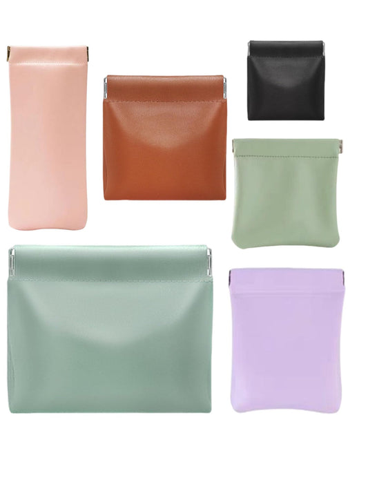 6 Pcs Small Makeup Bag for Purse, Snap Closure Organizer Pouch