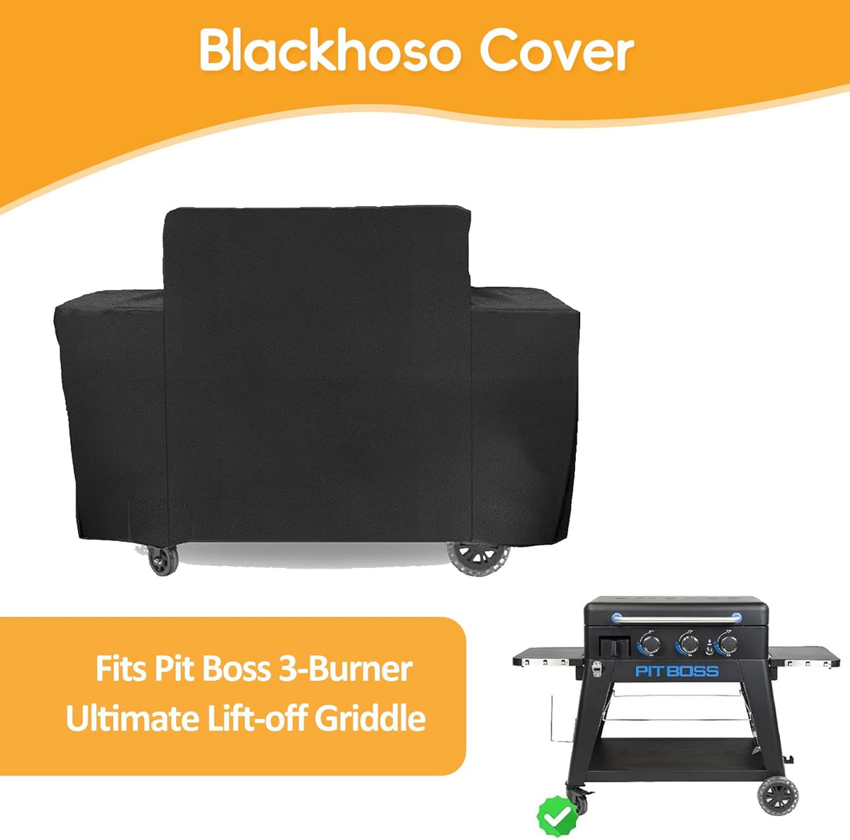 Grill Cover for Pit Boss 3-Burner Ultimate Lift-Off Griddle, Waterproof UV Resistant Pit Boss Cover, Outdoor Grill Accessories for PitBoss Sierra Griddle 3B Ultimate
