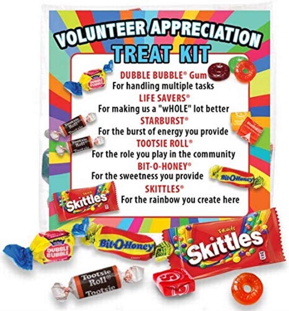 Volunteer Appreciation Treat Survival Kit (12 kits per pack) Gifts for National Volunteer Week