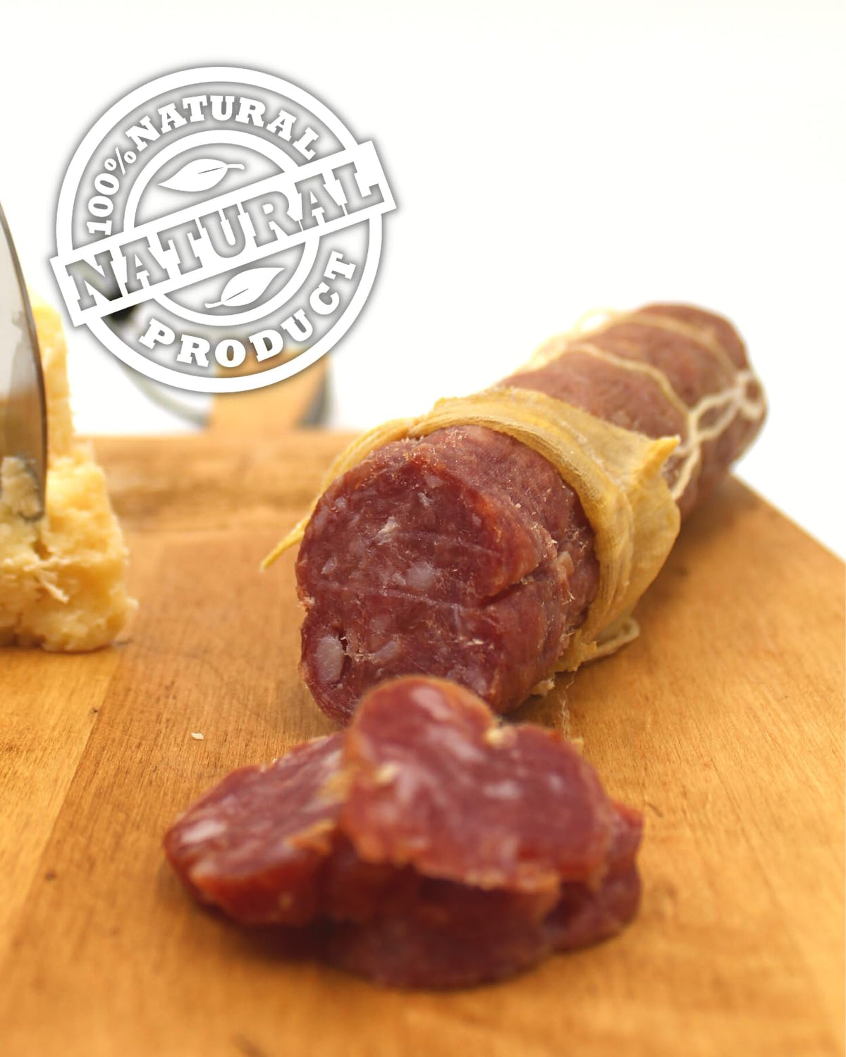 Fortuna's Parmigiano Salami - Nitrate & Gluten Free, All-Natural Pork, Dry-Cured, Made in USA with Real Reggiano parmigiano cheese - 2/8 oz Sticks