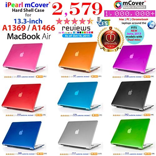 mCover Case Compatible for 2010~2019 13.3" Apple MacBook Air A1369 A1466 (Without Retina Display) Laptop Computer ONLY (NOT Fitting Other MacBook Models) - Pink - color: Pink