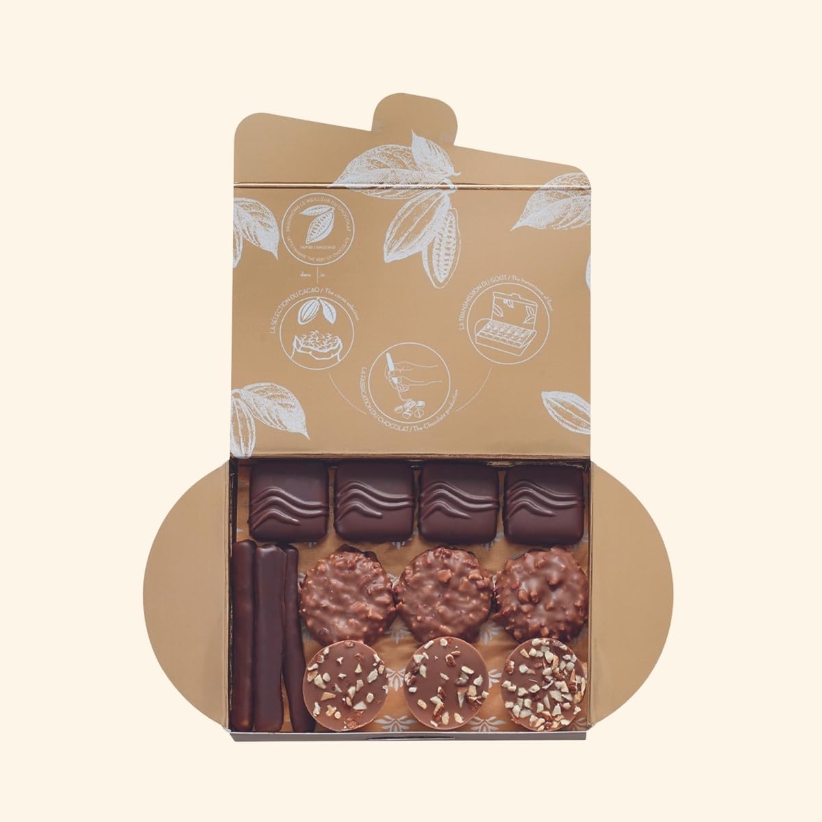 Valrhona - Premium French Assorted Gift Box of 25 Chocolate Bonbons 230G, Gourmet French Chocolate, Perfect Holiday Gift