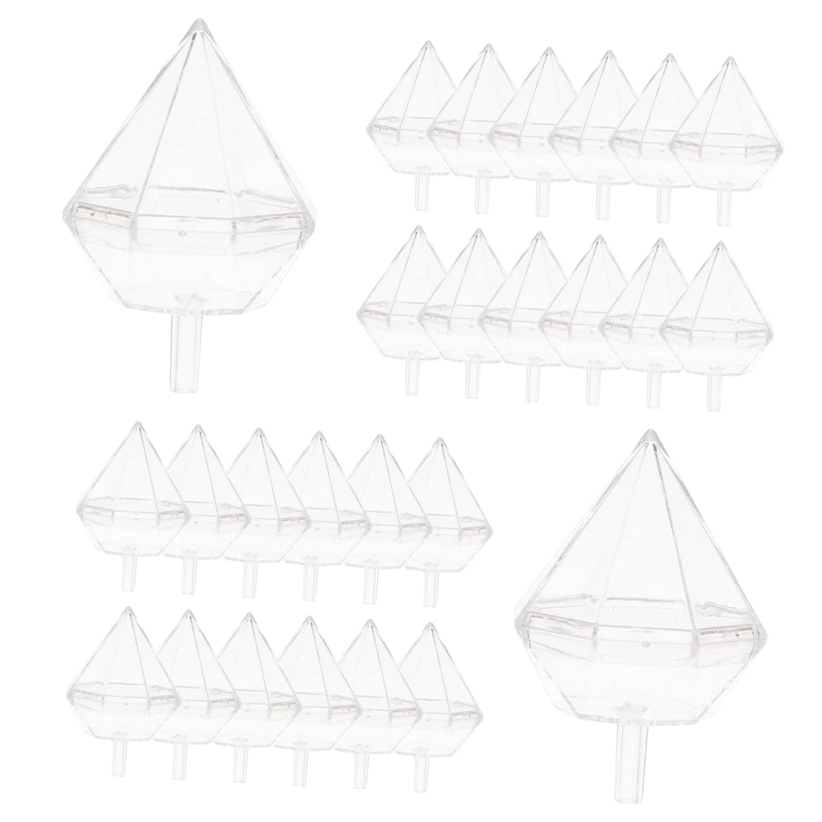 Mobestech 80pcs Clear for Chocolate Bouquet Packaging Transparent Flower Cups for for Parties and Celebrations