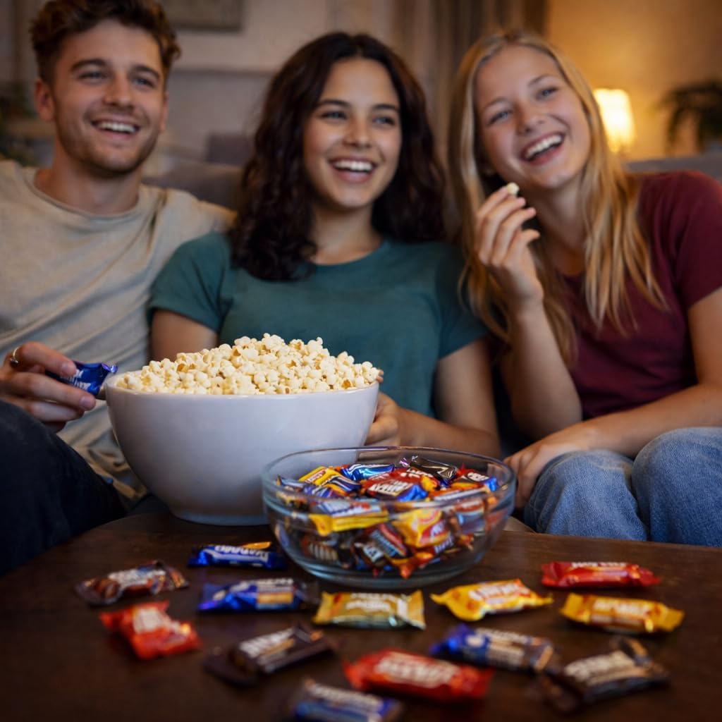 Variety Chocolate Pack - Bulk Assortment of Individually Wrapped Fun Size Chocolate Bars & Treats - Milk Chocolate, Caramel, Peanut Butter & More