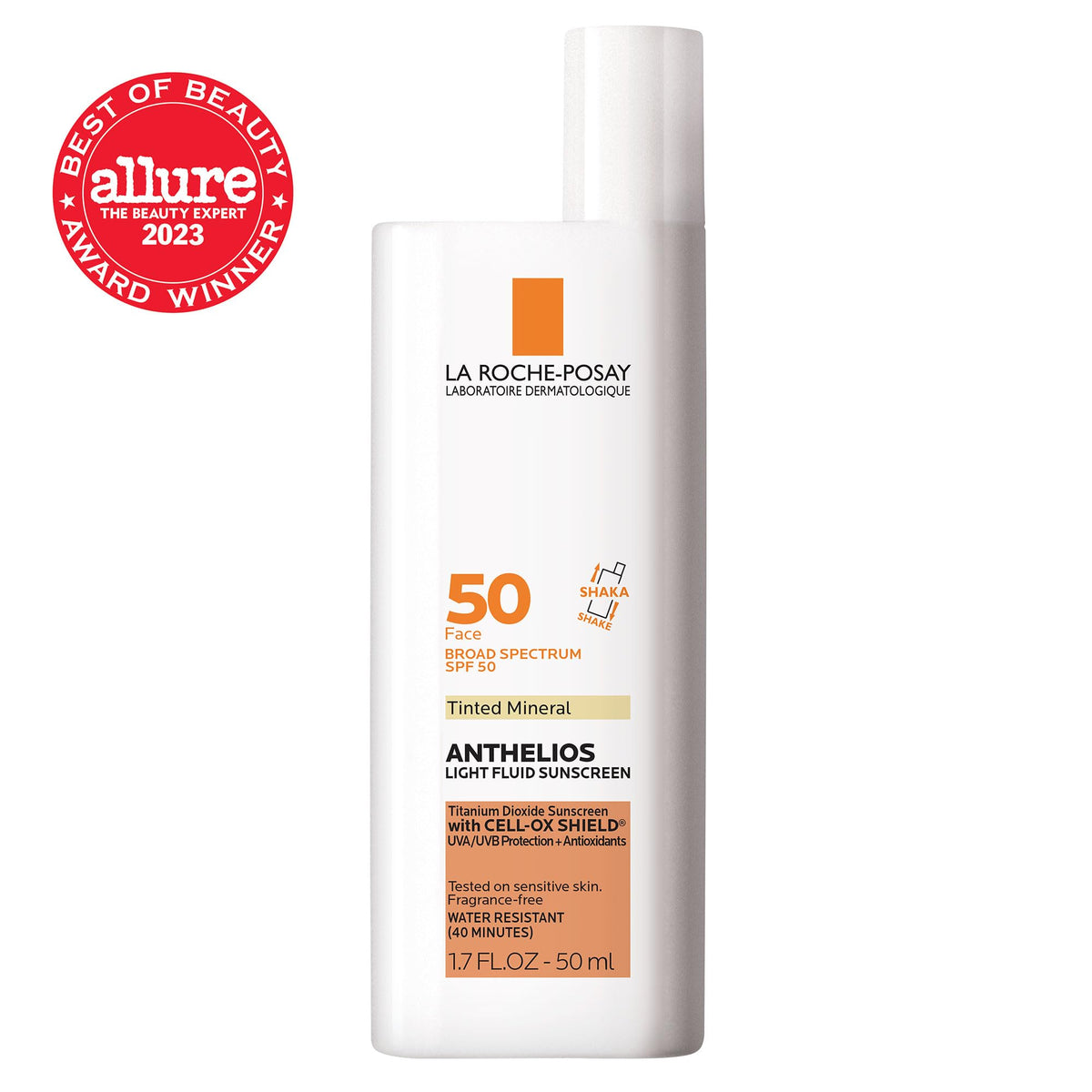 La Roche-Posay Anthelios Tinted Mineral Sunscreen for Face SPF 50, Light