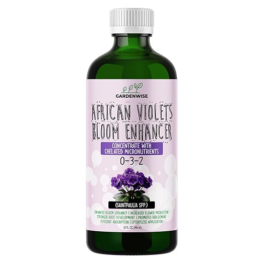 0-3-2 African Violet Fertilizer for Indoor Plants: Concentrated Plant Food – Plant Fertilizer, Bloom Booster for All Violets, Indoor Flowering Plants, Vigorous Growth and Blooming (32 OZ)