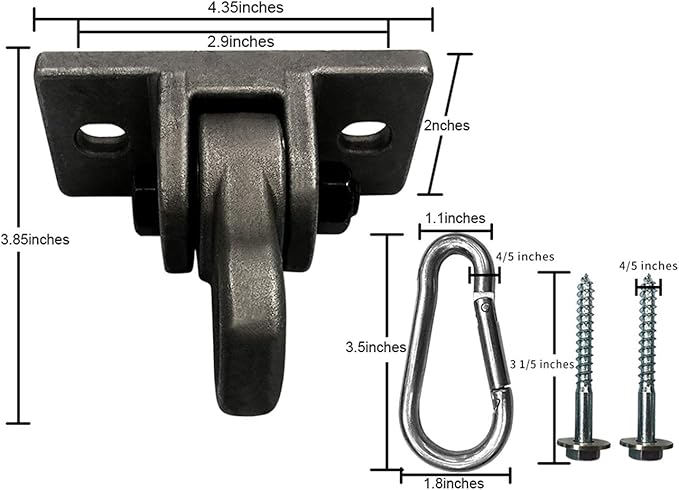 Heavy Duty Metal Color Swing Hangers Screws Bolts Included Over 5000 lb Capacity Playground Porch Yoga Seat Trapeze Wooden Sets Indoor Outdoor 2 Pack