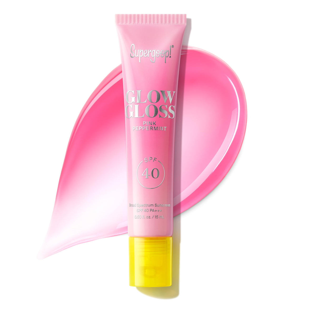 Supergoop! Glow Gloss SPF 40 Hydrating Lip Balm, Pink Peppermint 0.5 fl oz