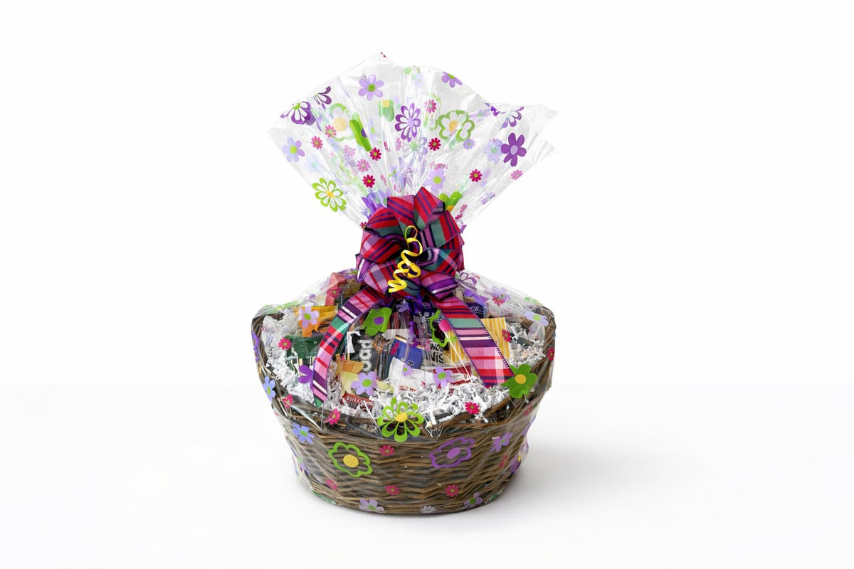 Customizable Gift Basket stuffed with chocolates cookies snacks and candies by MISTERGIFTBASKET.COM Hand-crafted for women men client sympathy