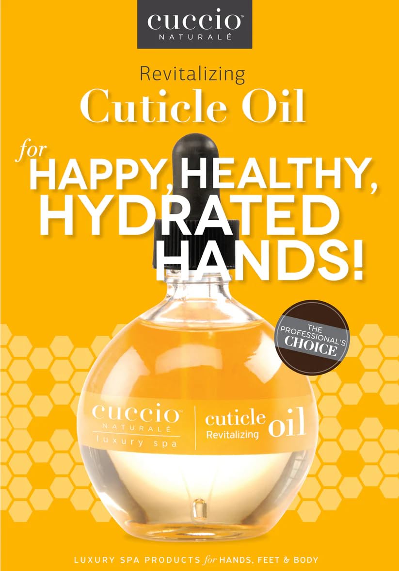 Cuccio Naturale Milk & Honey Revitalizing Cuticle Oil, Lightweight Fast-Absorbing Hydrating Nail & Cuticle Conditioner, Cold-Pressed Oils + Vitamin E, 2.30 Fl Oz