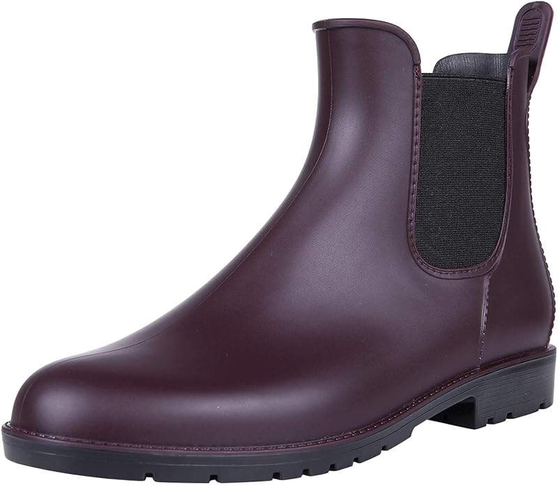 Asgard Women's Ankle Rain Boots Waterproof Chelsea Boots