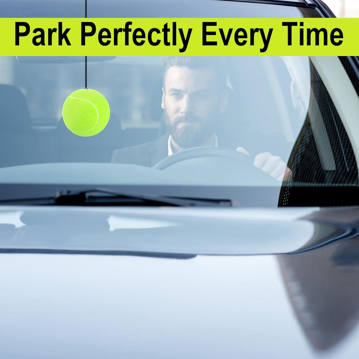 Garage Tennis Ball Parking Aid, Parking Guide System for Garage Accessories, Stop Indicator, Parking Assist Ball, Aid-Parking Kit, Garage Car Stopper, Pack of 2