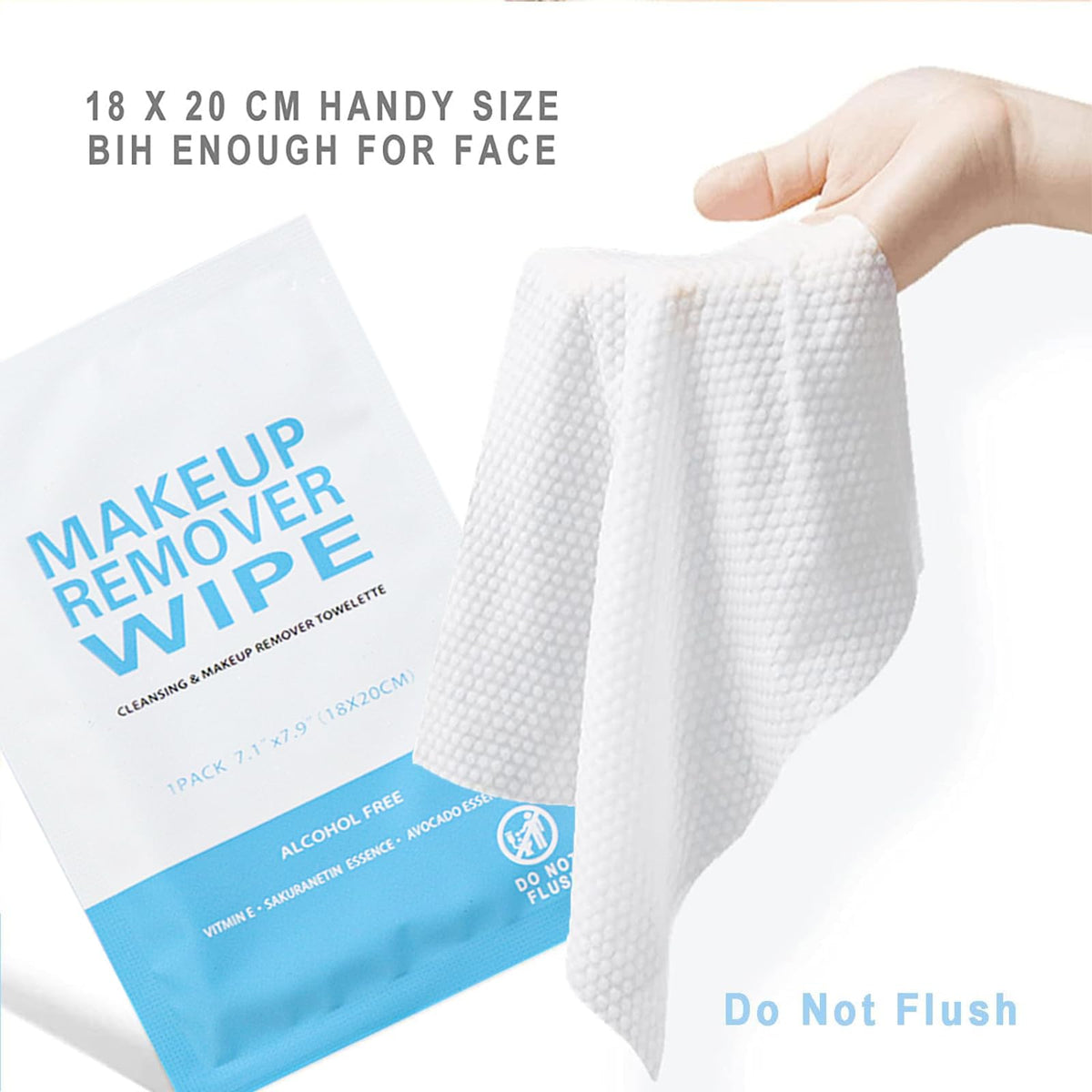 Gisdo 200 Pack Makeup Remover Wet Wipes Individually Wrapped