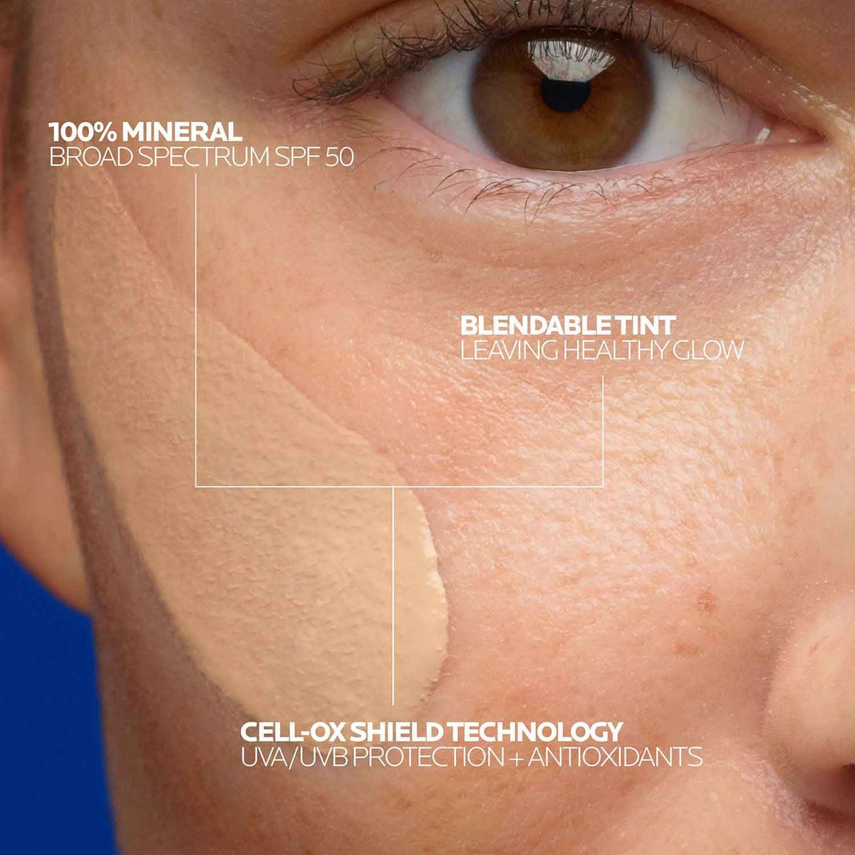 La Roche-Posay Anthelios Tinted Mineral Sunscreen for Face SPF 50, Light