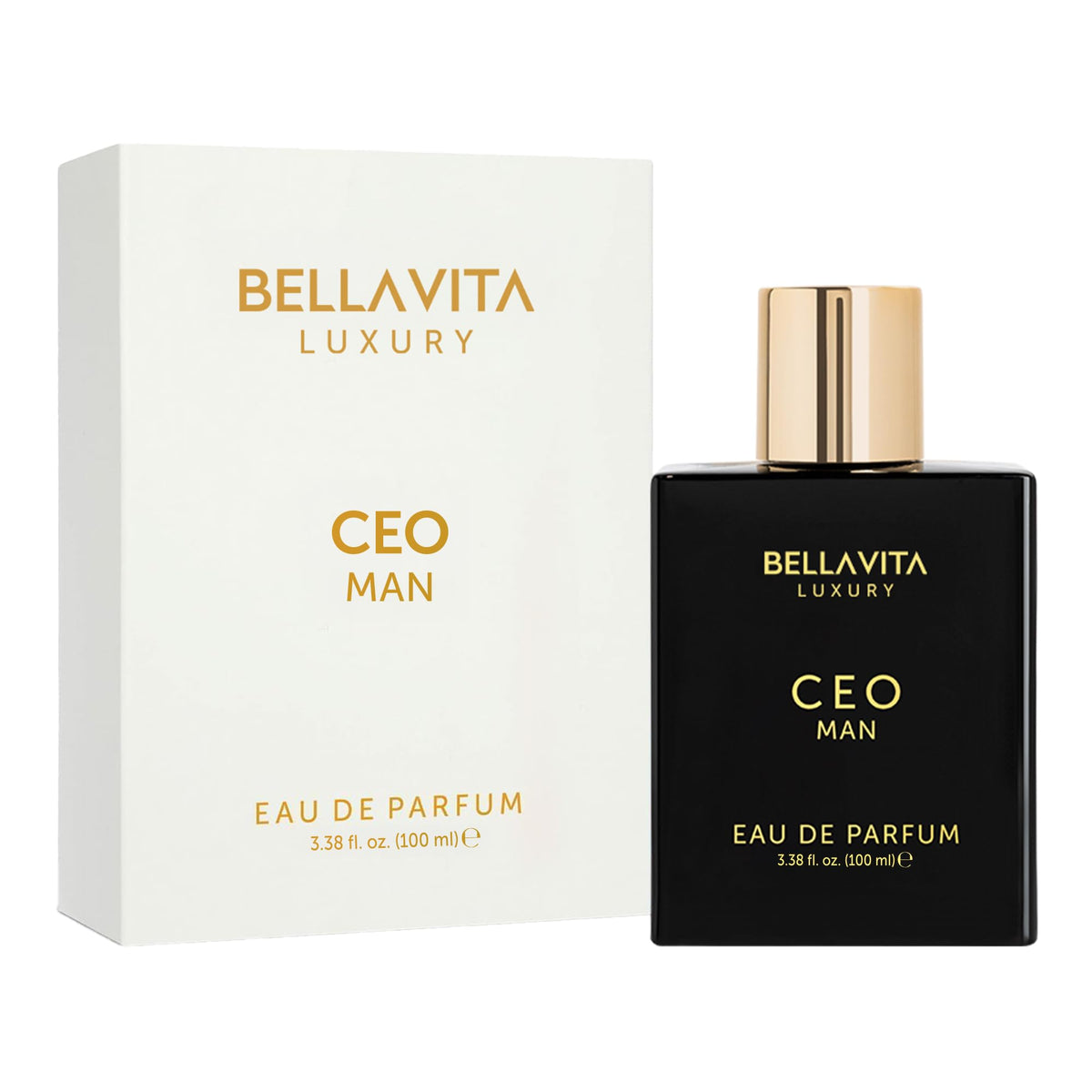 BellaVita Luxury CEO Man Perfume for Men (3.38 fl.oz) | Long-Lasting Men's Perfume with Lemon, Lavender, Tonka Vetiver & Moss Fragrance for Man | CEO Parfum for Men | Valentine's Day Gift for him
