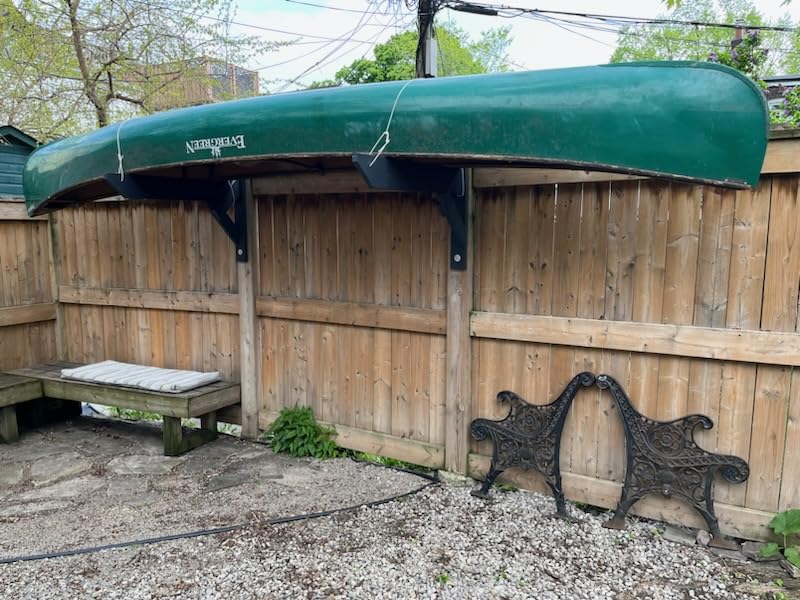 ReRackiT - Outdoor or Indoor Wall Mounted Kayak Rack, SUP Rack, Canoe Rack - Stackable - size: 4 Rack (For Canoes)