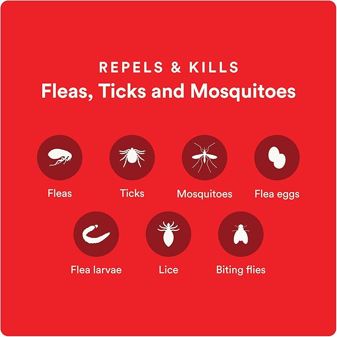 Ultra Flea and Tick Prevention for Dogs - Dog and Puppy Treatment and Control - Mosquito Repellent - Small, Fast Acting Waterproof Topical Drops, 6 Month Supply