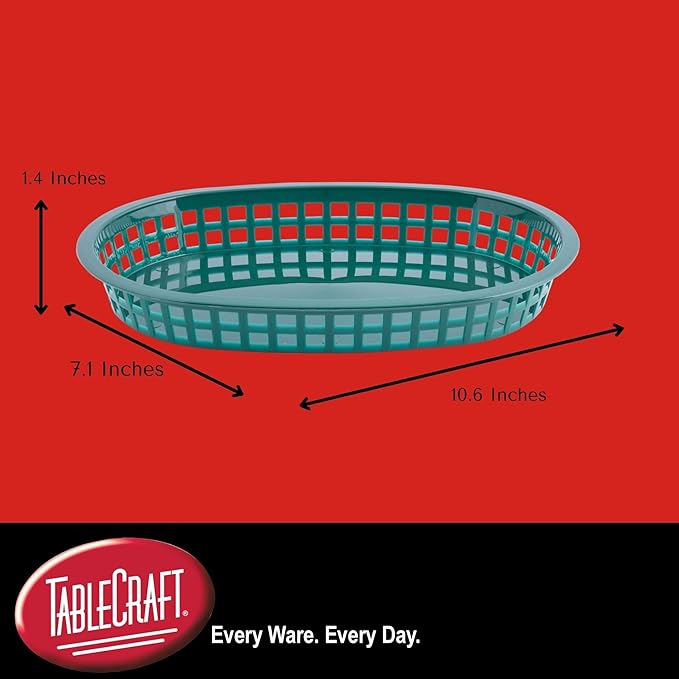 TableCraft Products C1076FG Cash and Carry Basket, Chicago, Green Forest (Pack of 12)