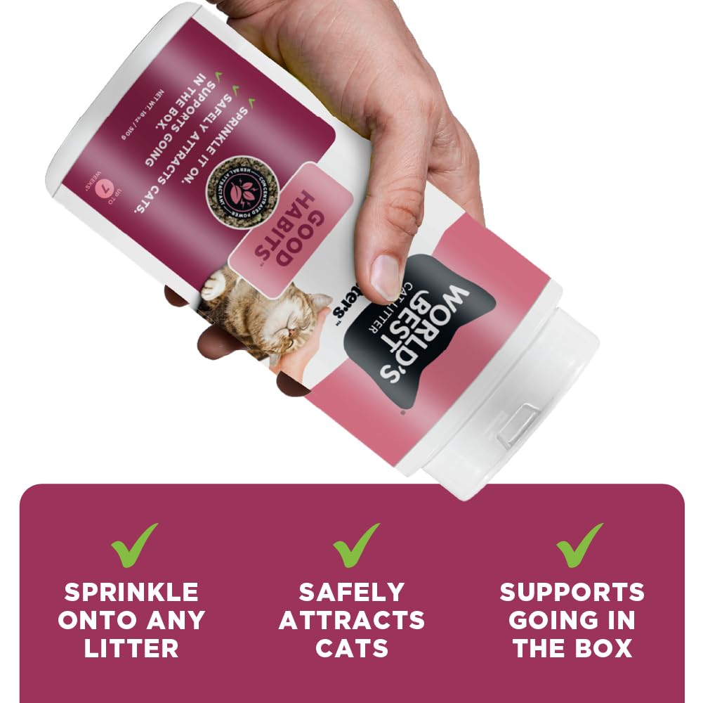 World's Best Cat Litter Boosters Good Habits Additive, 18 oz Canister