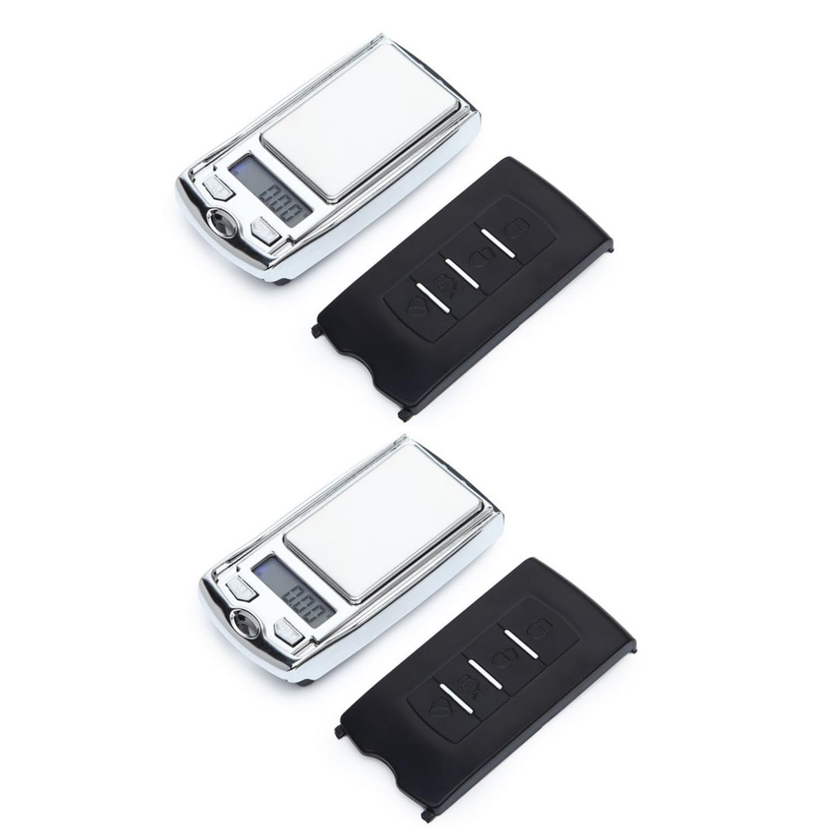2 Pcs Set 0.01g-200g Mini Car Key LCD Digital Balance Weight Pocket Jewelry Diamond Food Scale for Precise Weighing