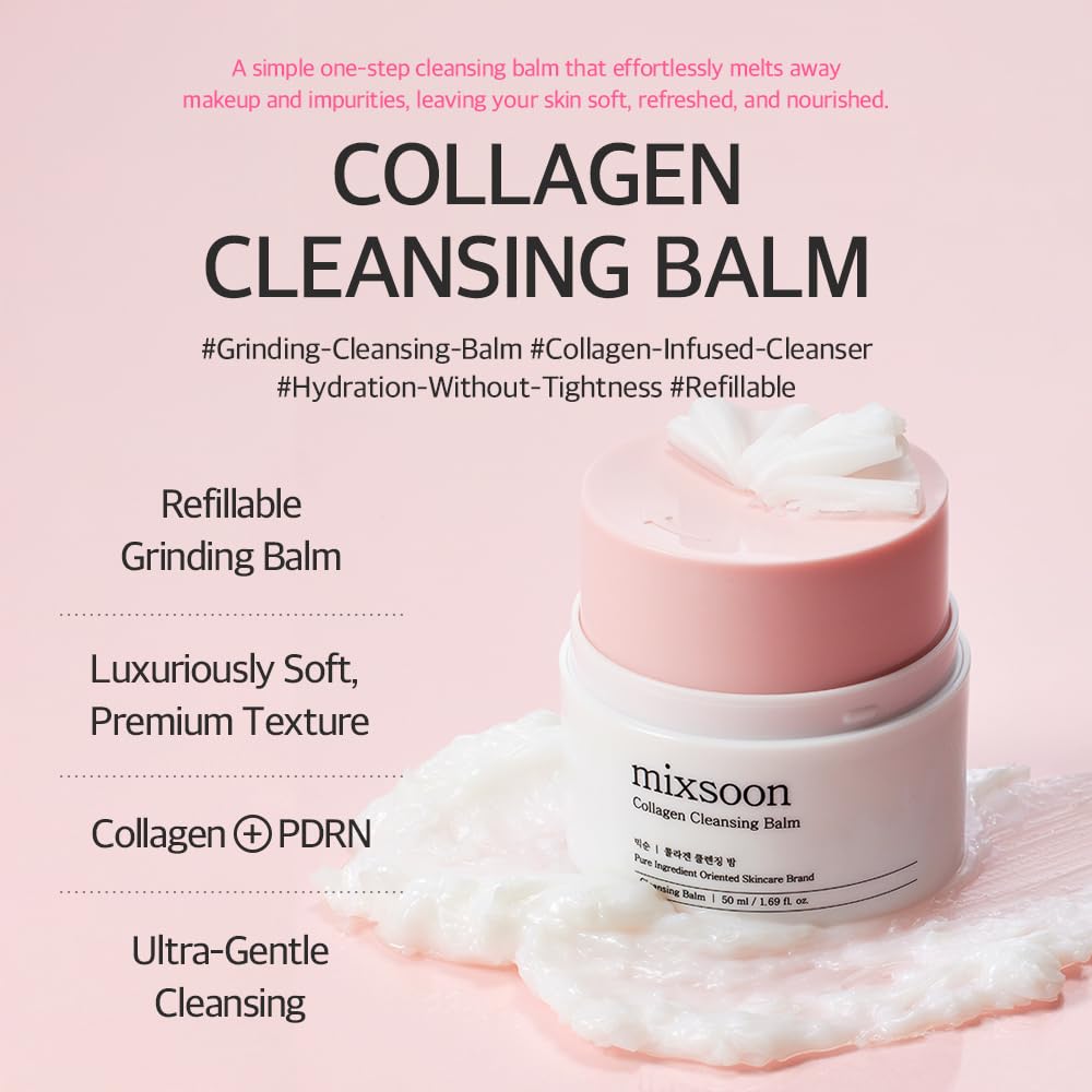 Collagen Cleansing Balm - Twist & Grind Makeup Remover with PDRN, 1.69fl oz