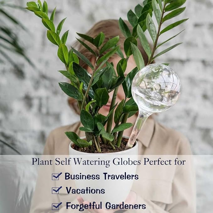 10pcs Plant Watering Devices, Planter Self Watering Globes for Home Potting, Plastic Garden Flower Plant Watering Spikes Automatic Plant Waterer System Set Suit for All Indoor Outdoor Plant