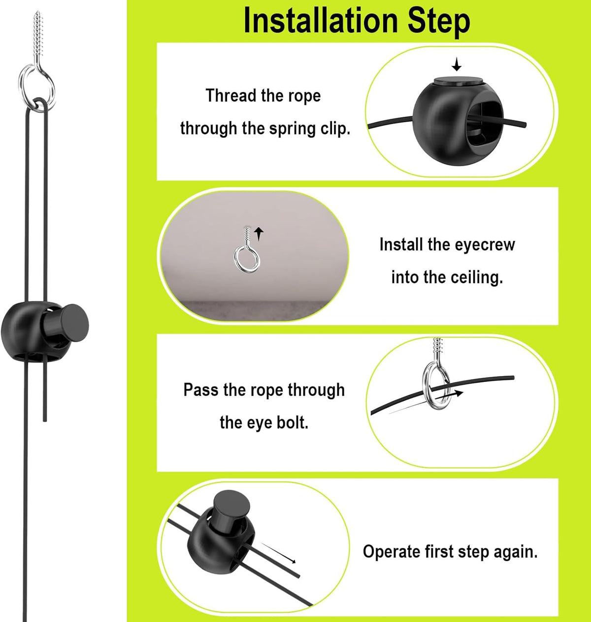 Garage Tennis Ball Parking Aid, Parking Guide System for Garage Accessories, Stop Indicator, Parking Assist Ball, Aid-Parking Kit, Garage Car Stopper, Pack of 4