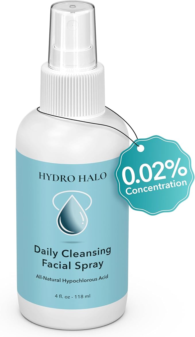 0.02% Hypochlorous Acid Spray for Face & Skin 4oz – Hydrating Facial Mist, Calm & Soothe Irritation, Post-Workout, pH Balanced, No Alcohol, Daily Skin Care, Made in USA