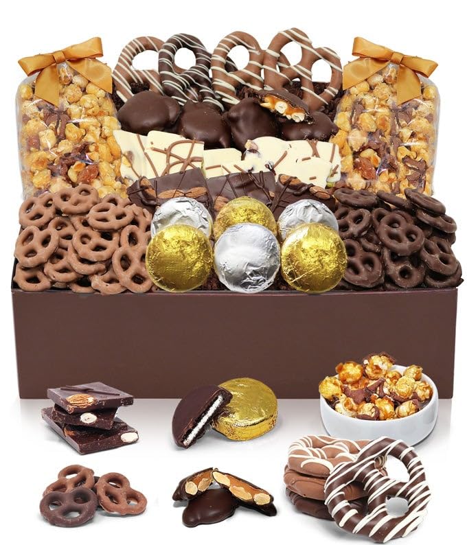 From You Flowers Belgian Chocolate Covered Snack Tray - Dipped Cookies, Pretzels & Gourmet Treats Gift Box for Birthday & Thank You