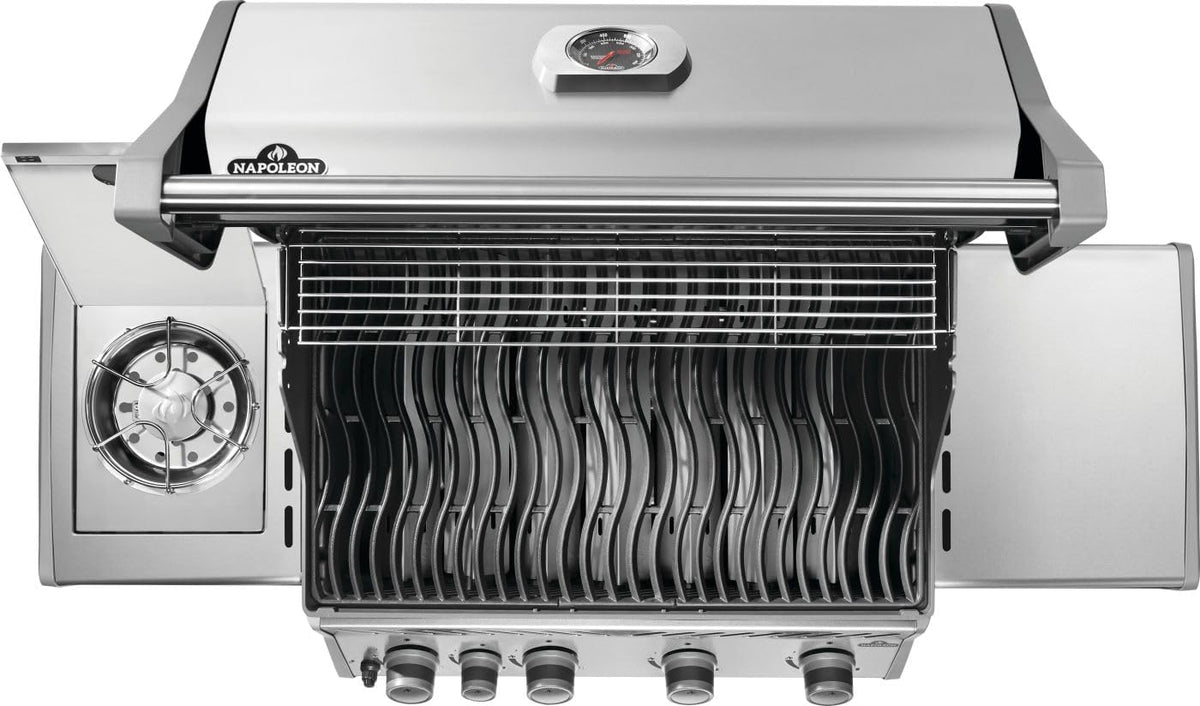 Napoleon Rogue 525 Propane Gas Grill with Range Side Burner, Stainless Steel, Durable 5-Burner Grilling Experience