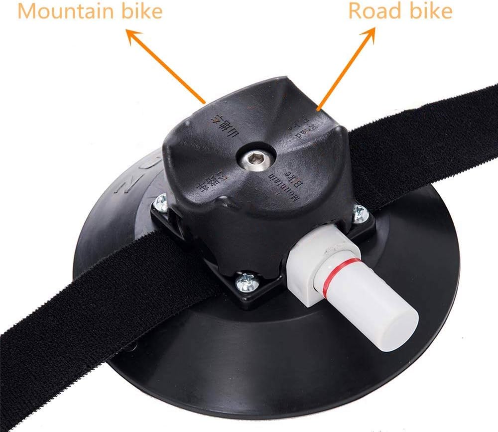 Bike Rack for Car Roof, Vacuum Suction Cup Bicycle Carrier Aluminium Alloy Roof Rack, with 5 Adapters for Most Bikes, 9x100mm/12x100mm/15x100mm/15x110mm/20x100mm/20x110mm (6" Suction Carrier)