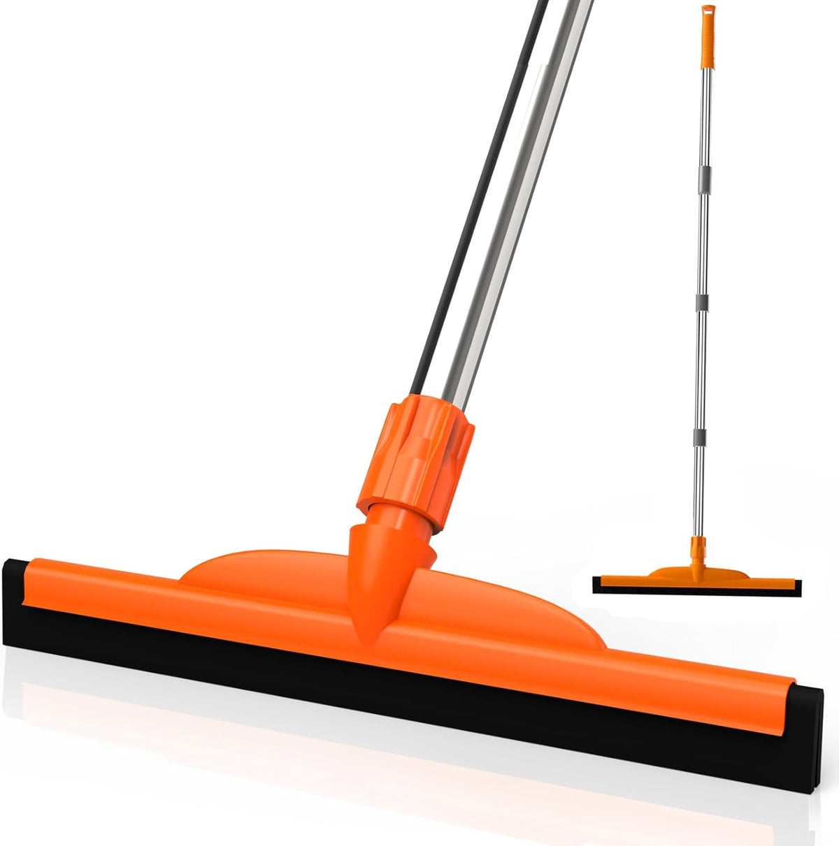 ITTAR Heavy-Duty Floor Squeegee, 62" Adjustable Handle, EVA Foam Blade, Ideal for Concrete, Garage, Patio & More