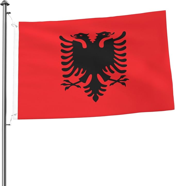 Albania Albanian Flag Garden Yard House 2x3 ft Flags Double Sided Print Banner Indoor Outdoor Party Home Decorations for Boat Dorm House Balcony