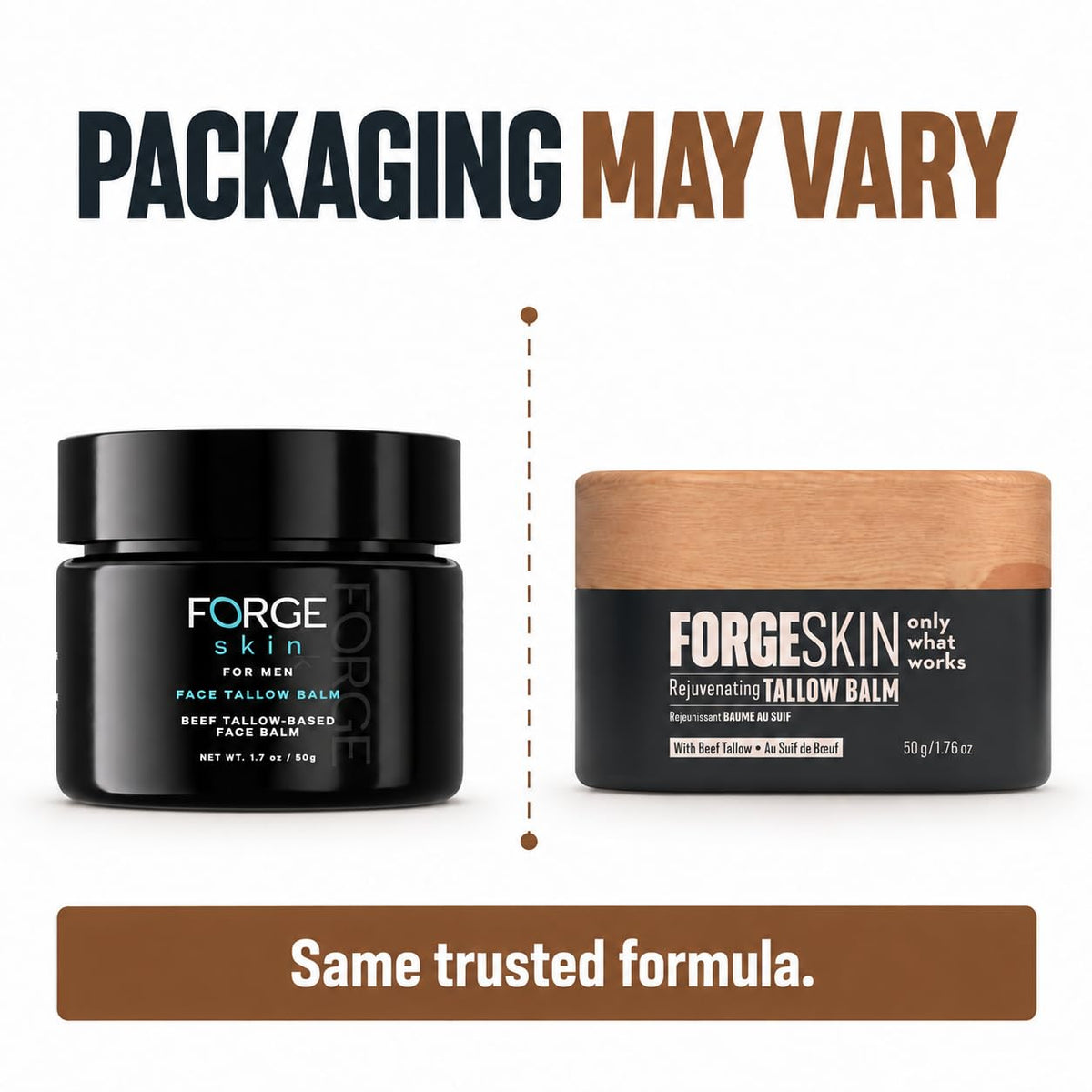 Forge Skin Beef Tallow Balm Skin Moisturizer for Men, Anti Aging Wrinkle Defense - Face & Body Skincare Hydration Cream, 100% Grass-Fed Lotion, Paraben-Free, Helps Minimize Look of Fine Lines, 1.7 oz