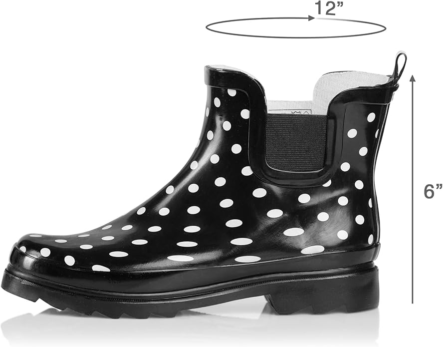NORTY - Womens Ankle Rain Boots - Ladies Waterproof Winter Spring Garden Boot runs ½ size large