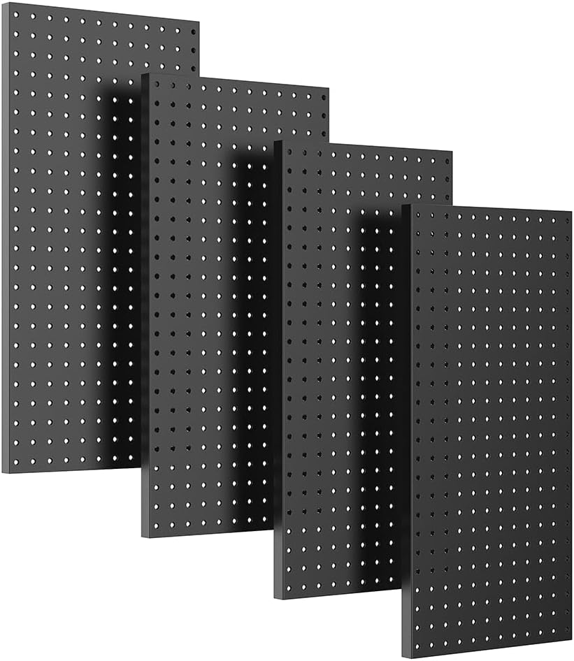 Ultrawall 4 Pcs Metal Pegboard Wall Panels, Peg Boards for Garage Tool Storage