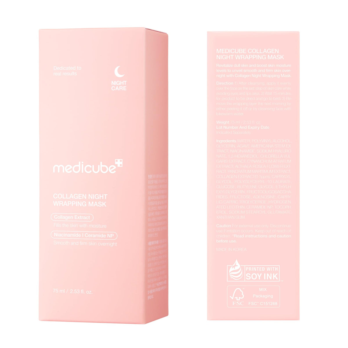 medicube Wrapping Mask Collagen - Overnight Peel Off Facial Mask