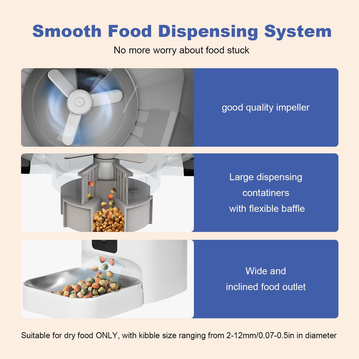 ANDOLL HOME 2.4G Automatic Cat Feeder, 4L WiFi Food Dispenser with 10s Voice Recorder, Pet Feeder up to 10 Meals per Day, Timed Cat Feeder with Dry Food Sealed Ring